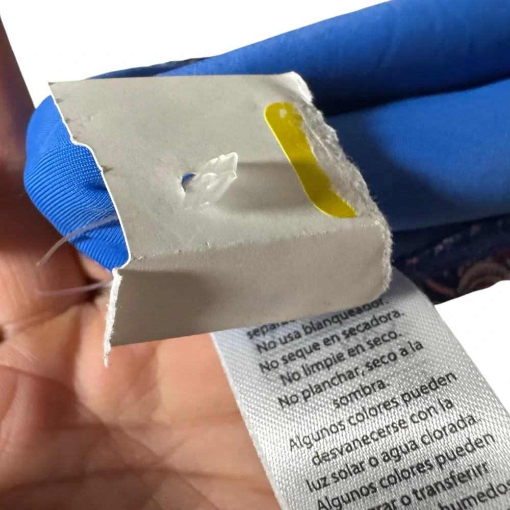 Nip Tuck Swimwear Paisley NWT‎ Mid Rise Bikini Bottoms Sz 14 Blue Full Coverage - Picture 10 of 12